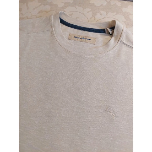 Tommy  Bahama Other - Tommy Bahama Men's Crew Neck Short Sleeve Slub T Swordfish Coconut Cream M NEW!